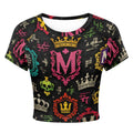 MUNSIEUR Bold Cropped Navel T-Shirt - Designer Gothic Streetwear