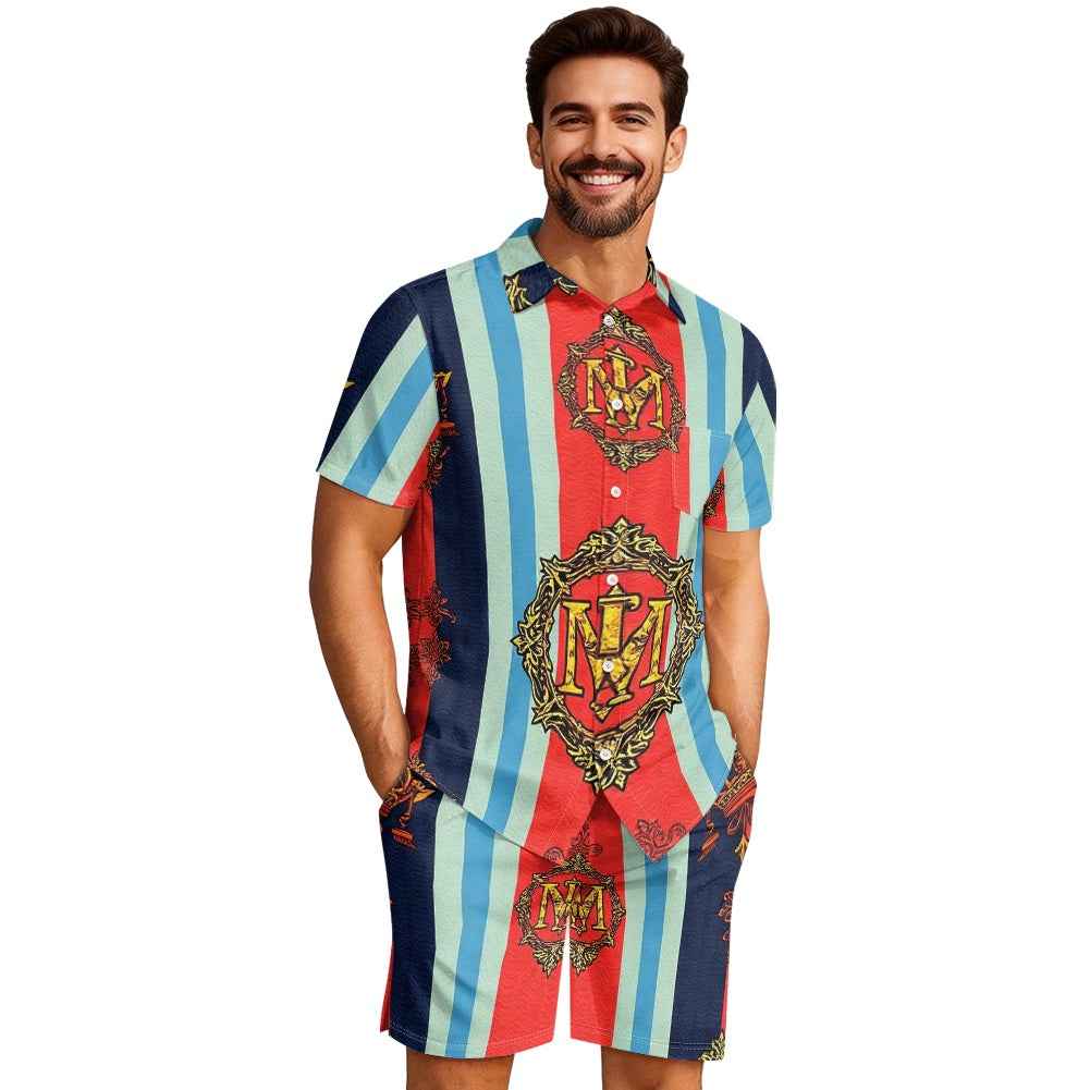 Men's Two Piece Shorts Set - Casual Summer Matching Outfit