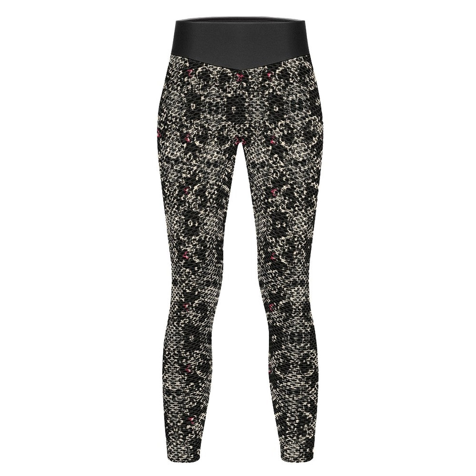 Munsieur Custom Printed Honeycomb Textured Yoga Leggings for Women