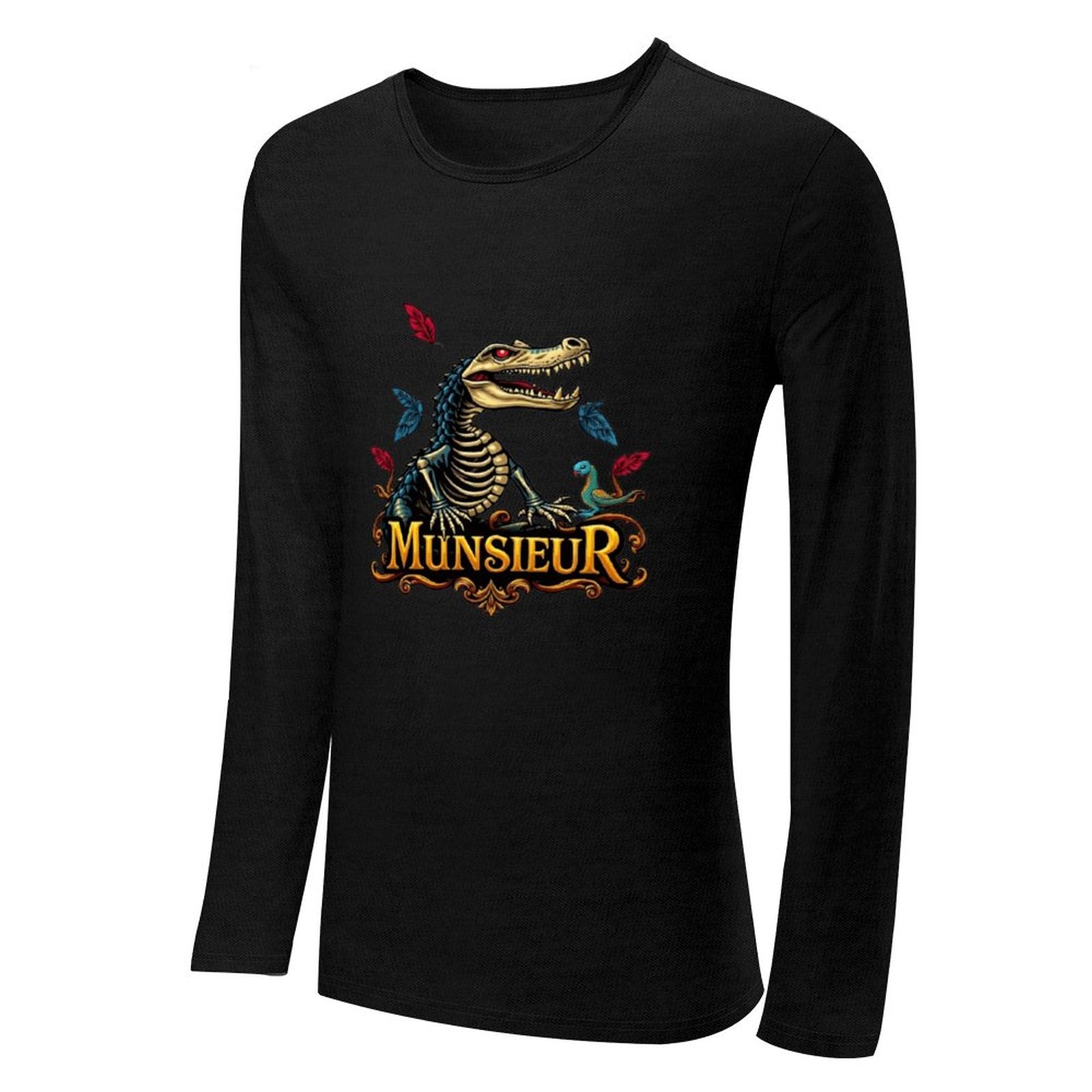 Munsieur Long Sleeve Tee for Men: Relaxed Fit with a Modern Edge