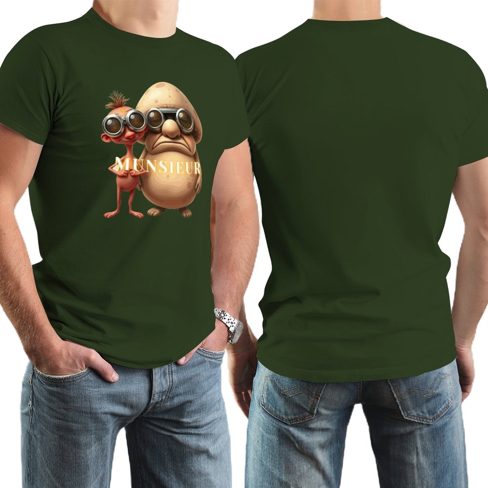 Munsieur Men's Tee "Stinky Pinky and Backdoor Bandit" Adult Humor