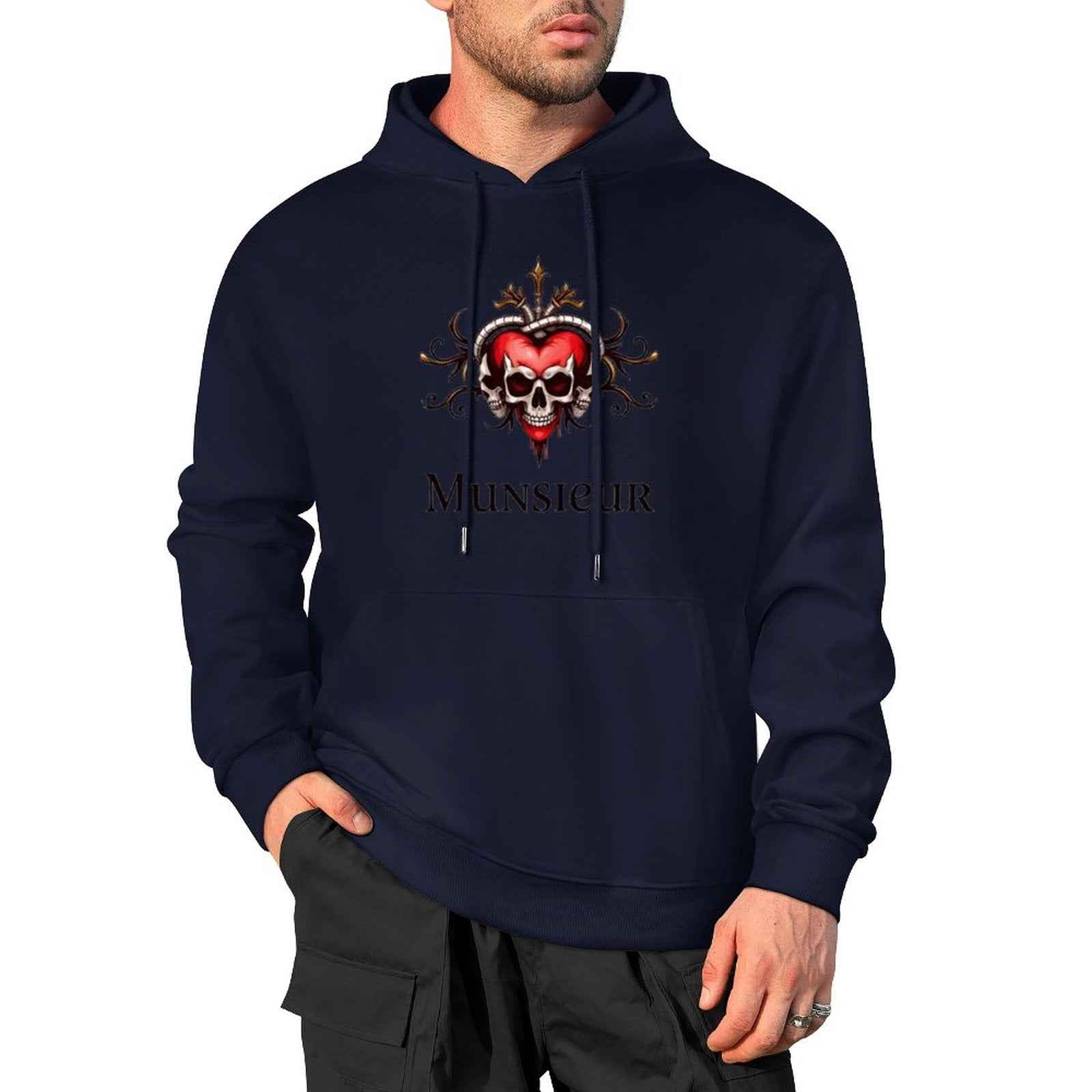 Deadly Love Hoodie | Heart Skull Gothic Streetwear | MUNSIEUR