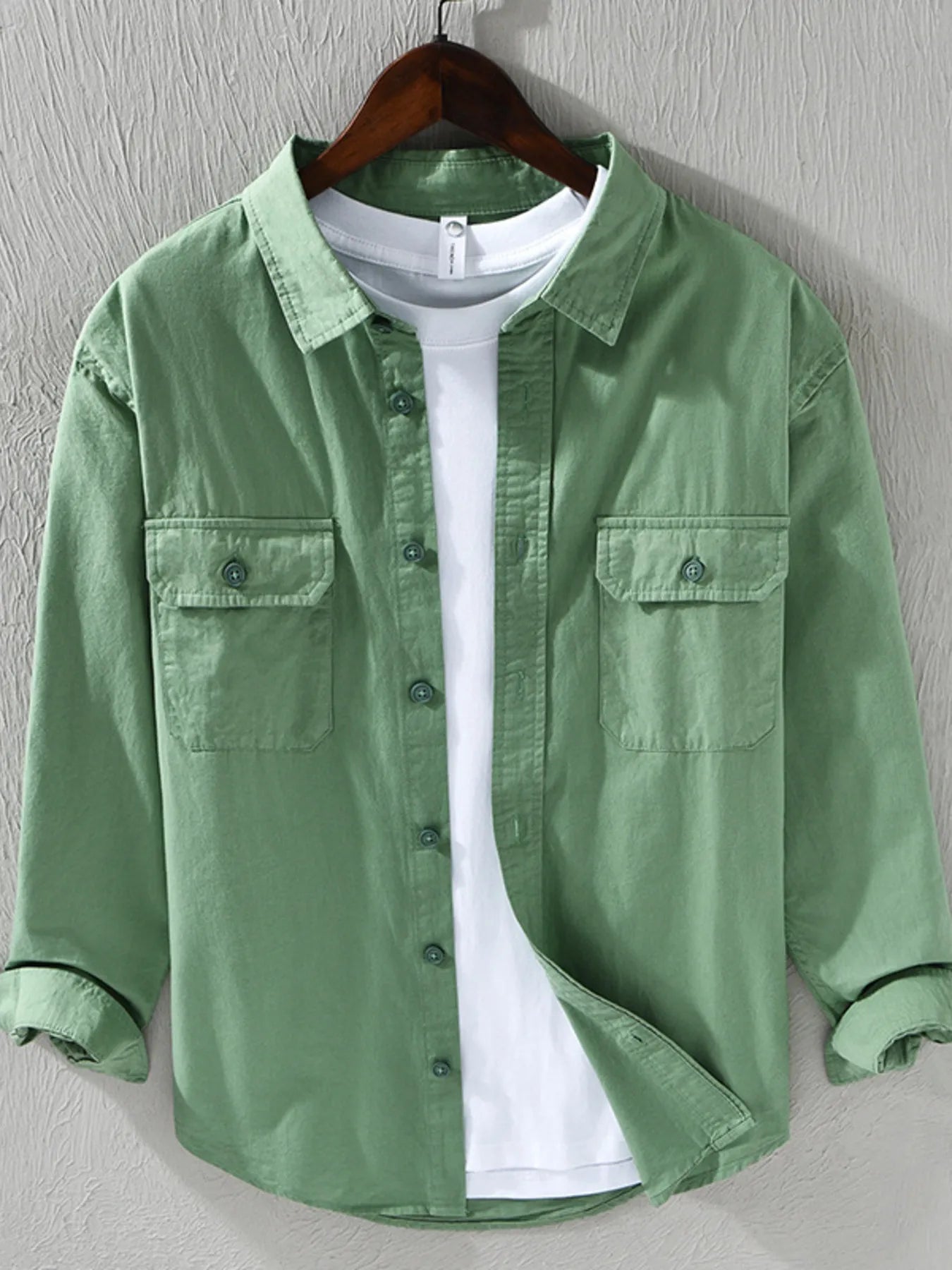 Men's Plus Size Casual Button Up Shirt