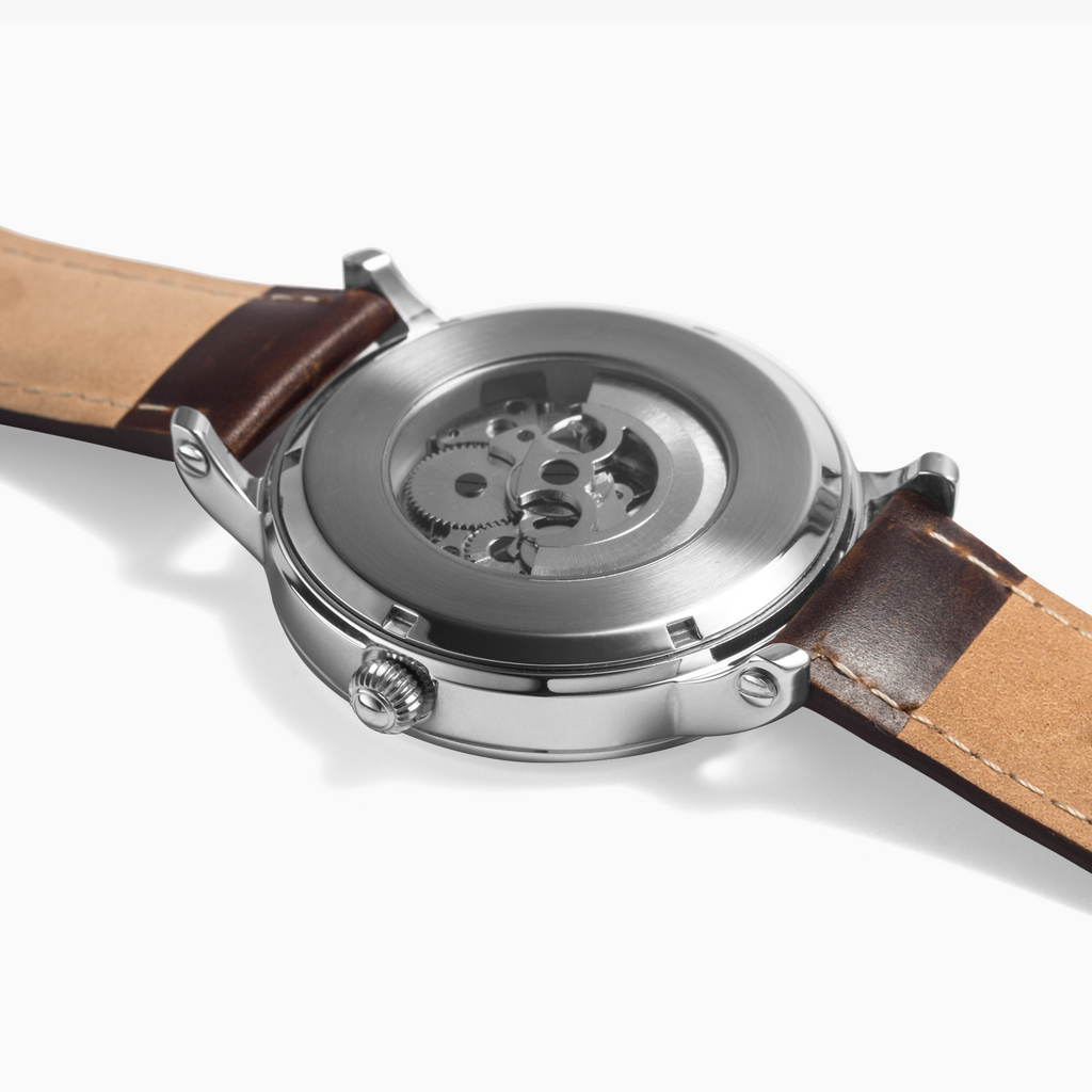 159. 46mm NESTDEER SPRING Unisex Automatic Watch (Silver)