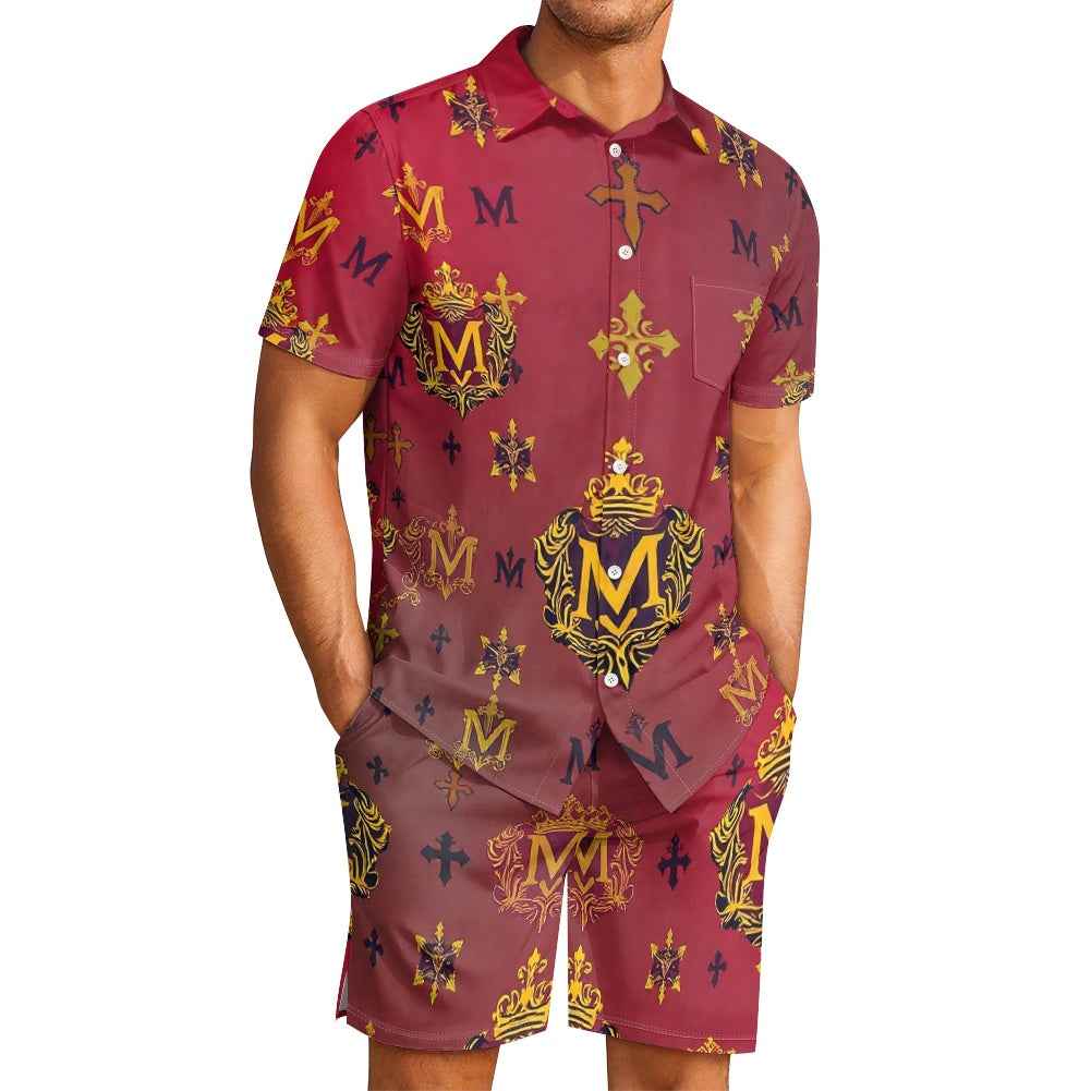 Men's Coordinated Set - Two Piece Shorts & Shirt for Beach