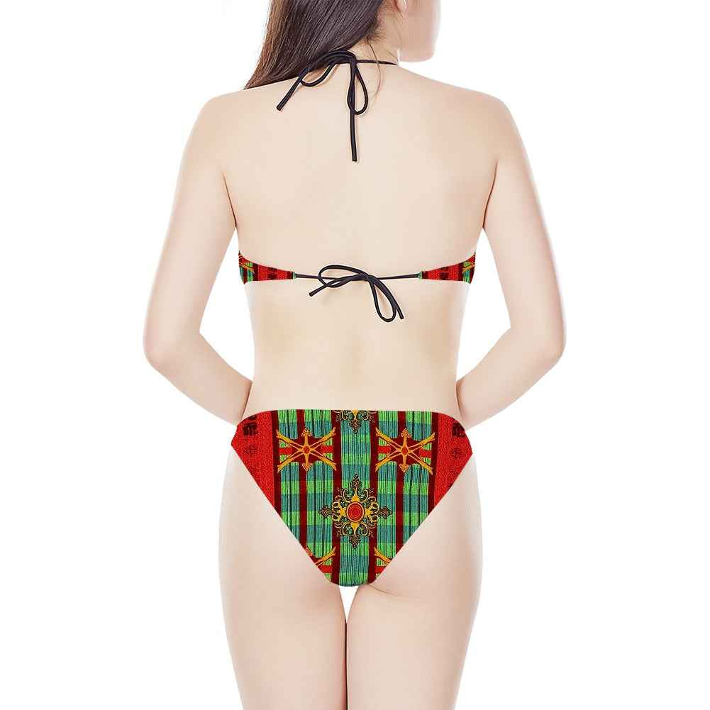 Women's Wrapped Chest Bikini - Two Piece Swimsuit for Beach & Pool