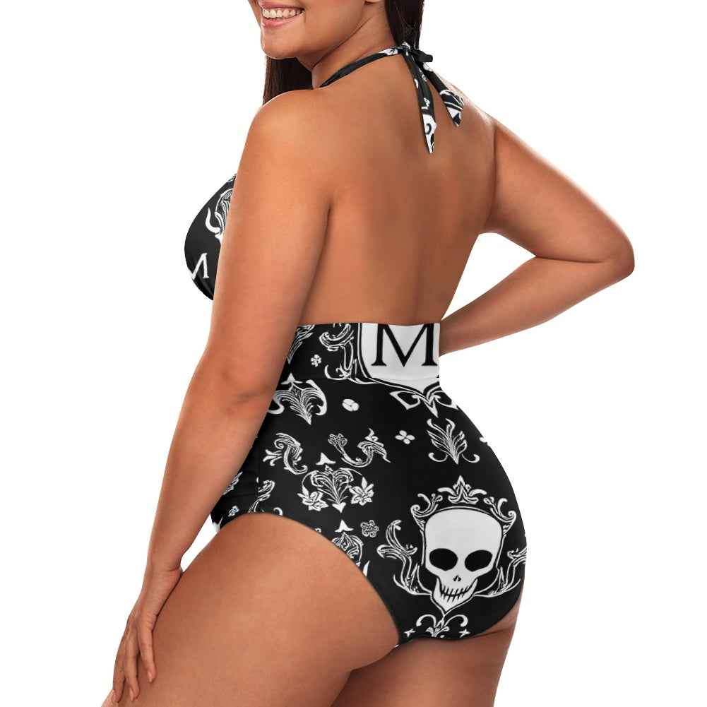 MUNSIEUR All-Over Print Women's High Cut One-piece Swimsuit