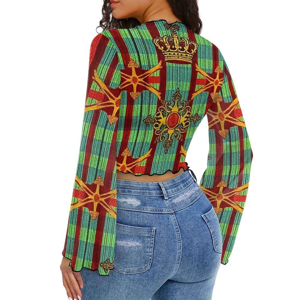 Women's Bell Sleeve Blouse - Stylish Long Sleeve Shirt for Women