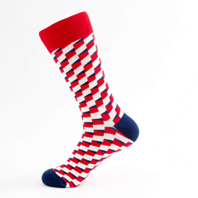 Men's Casual Mid-calf Casual Cotton Socks