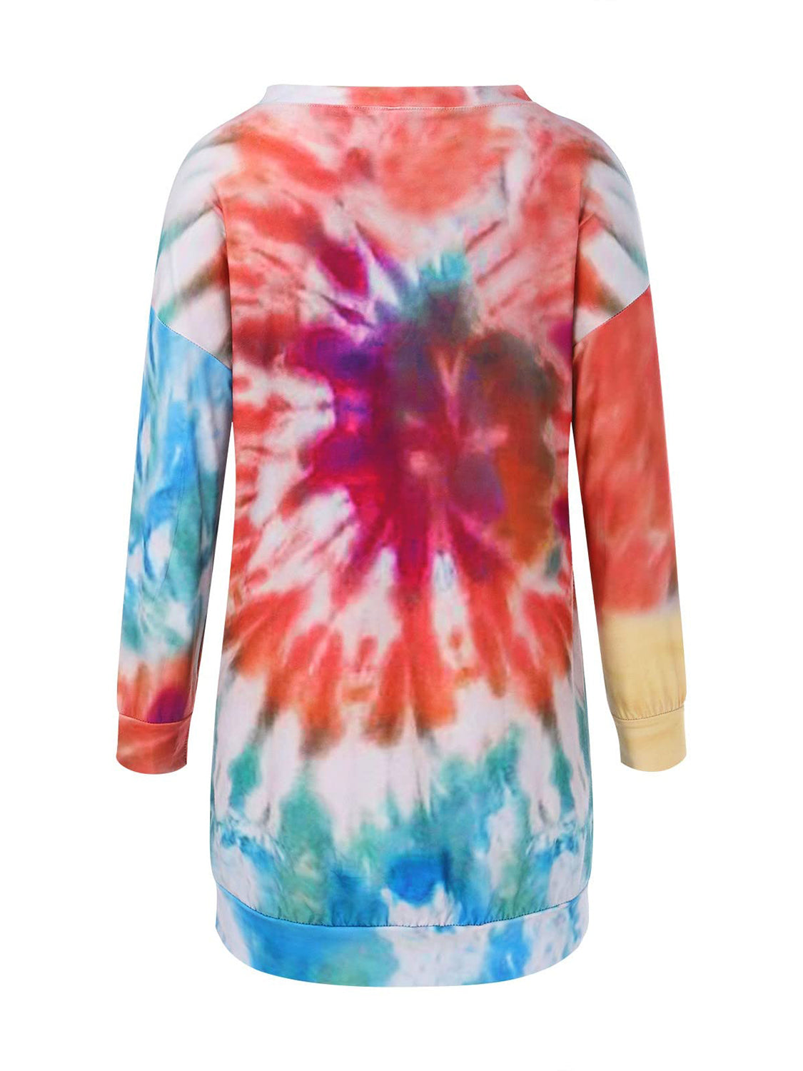 Women's Full Size Round Long Sleeve Dress