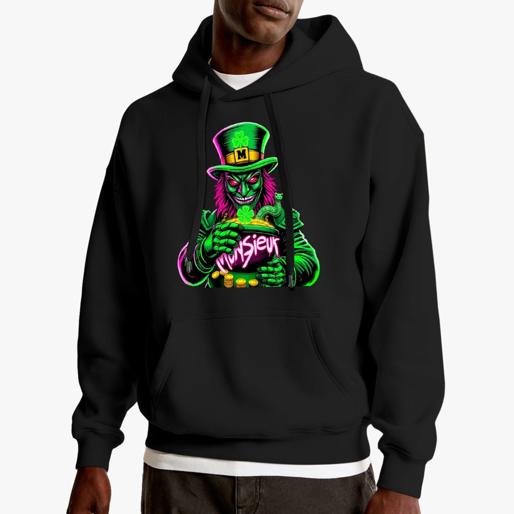 St. Patrick's Day Collection Munsieur Leprechaun Mafia Unisex Premium Pullover Hoodie Sweater