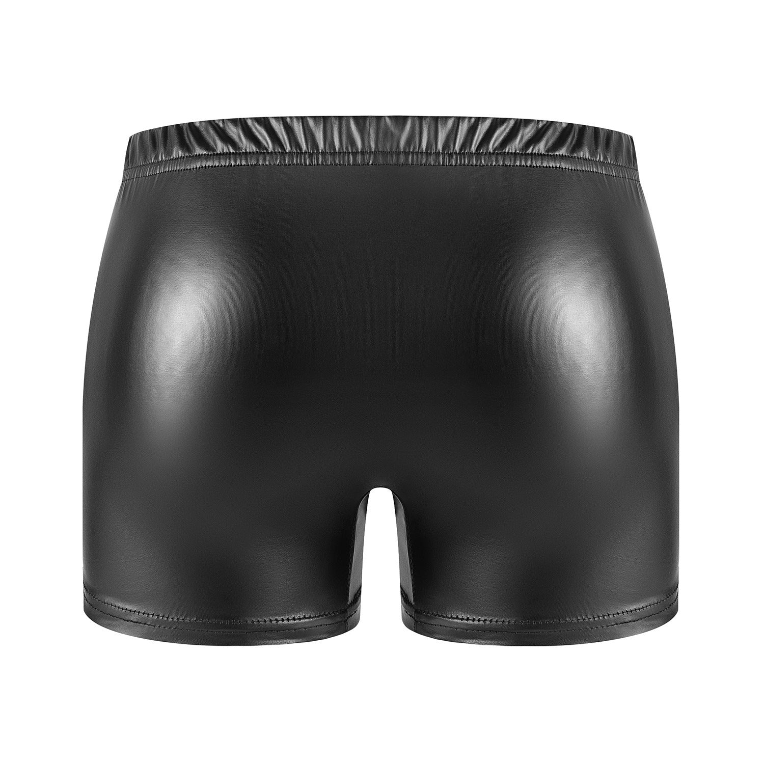 Men's Close-fitting Matte Soft Faux Leather Square Slim Leather Underwear