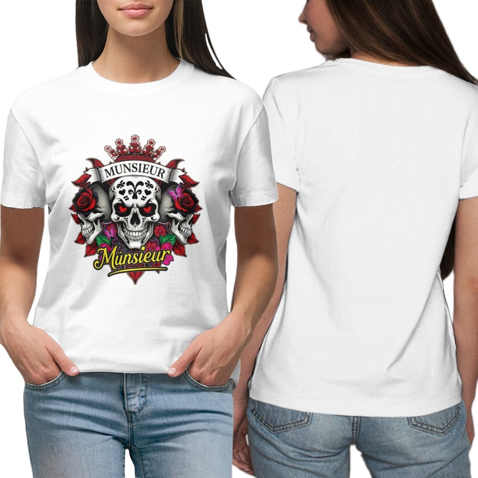 Munsieur Women's Custom T-Shirt "Clownie" Graphic T-shirts for Women