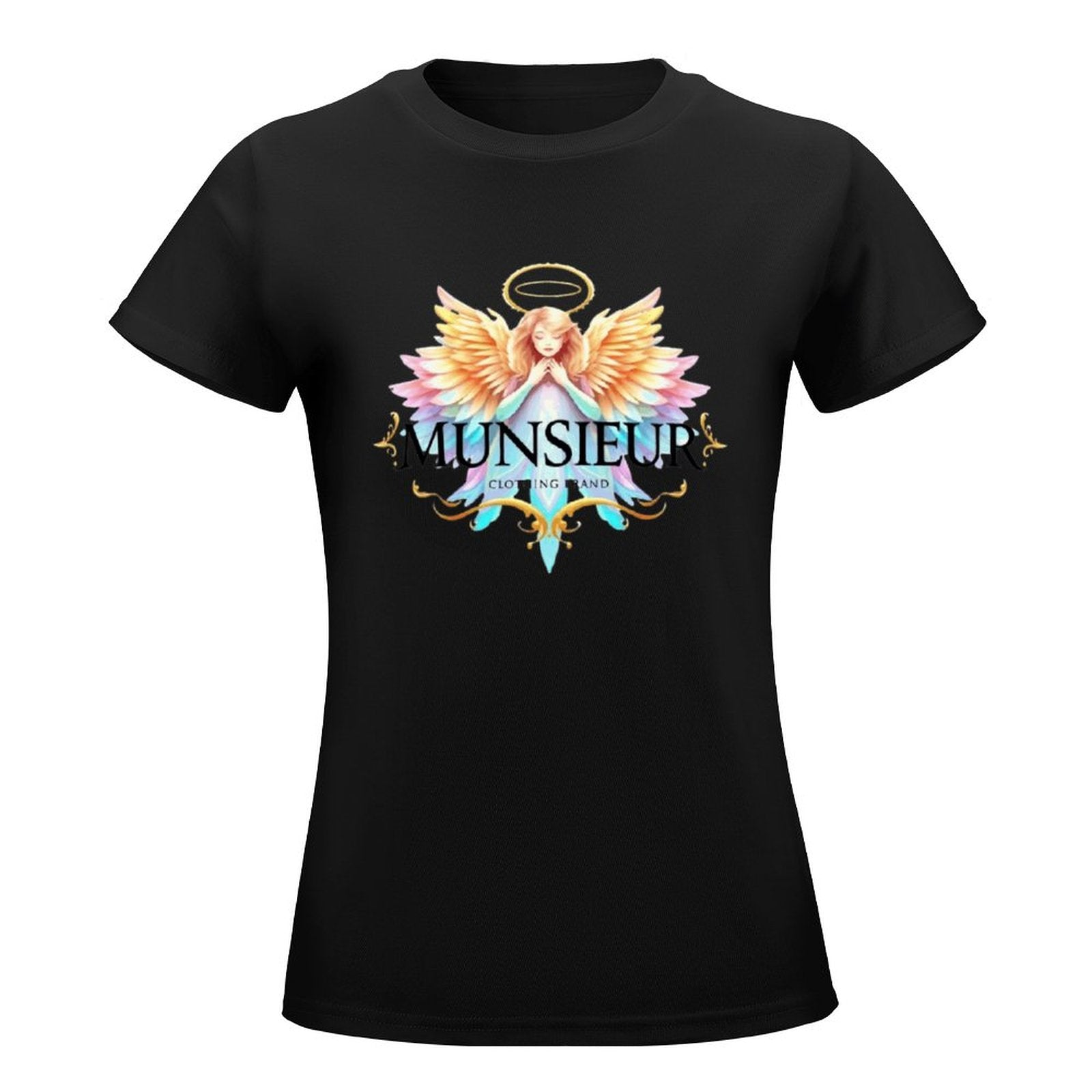 Munsieur Designer T-shirt for Women "Angel" Drip With Confidence Streetwear for Her