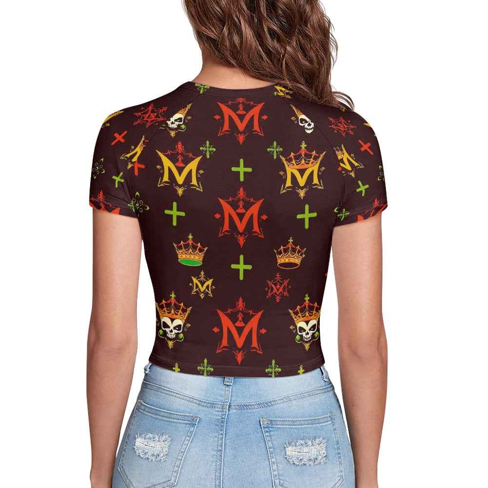 Tight cropped navel-baring T-shirt Birthday Collection
