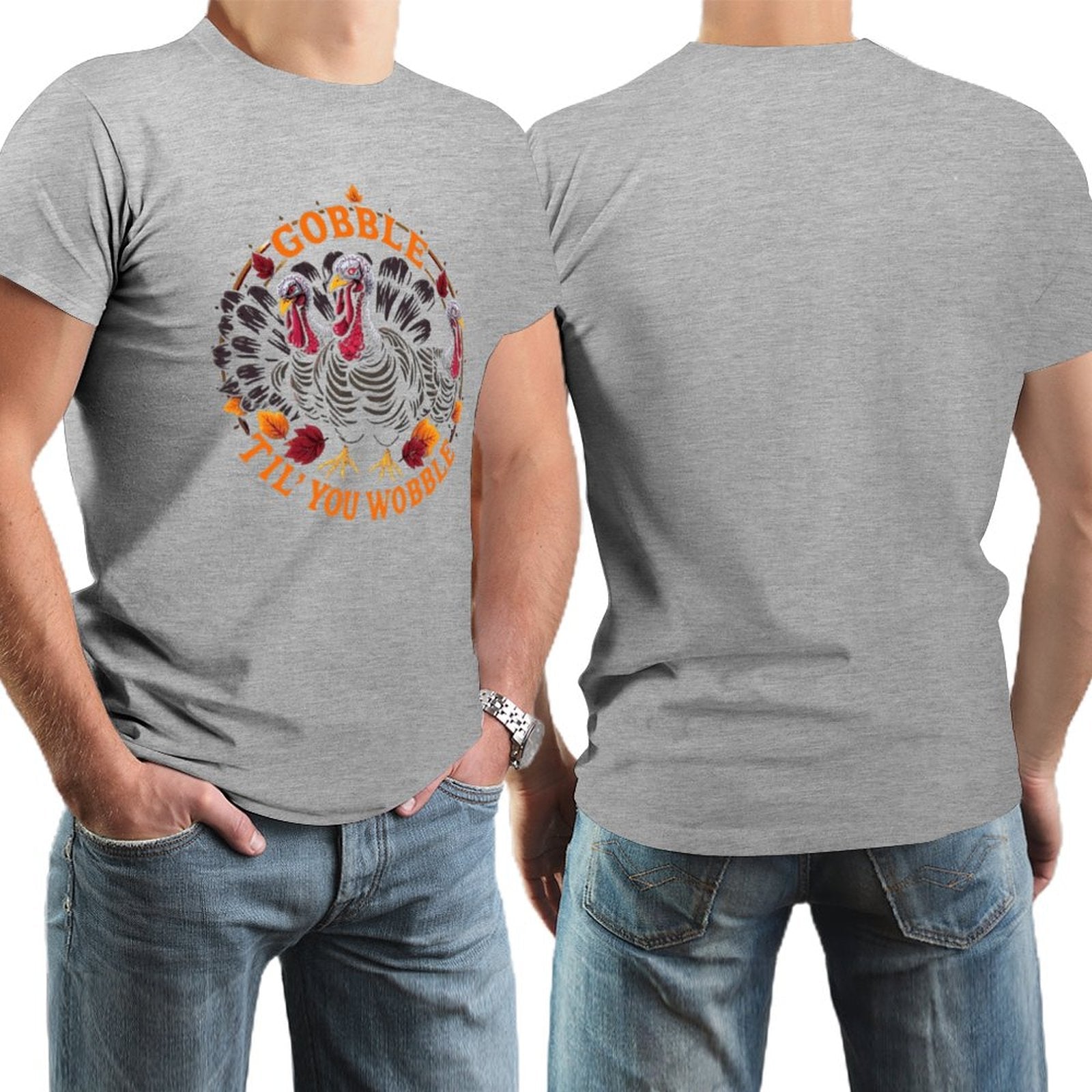 Munsieur Men's Tee Thanksgiving Collection "Gobble Til' You Wobble"