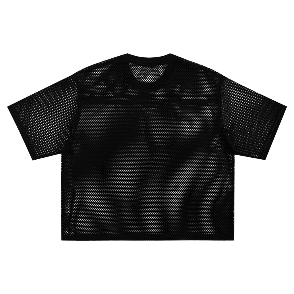 Fearless Apparel Line Taped Mesh Boxy T-shirt for Streetwear unisex