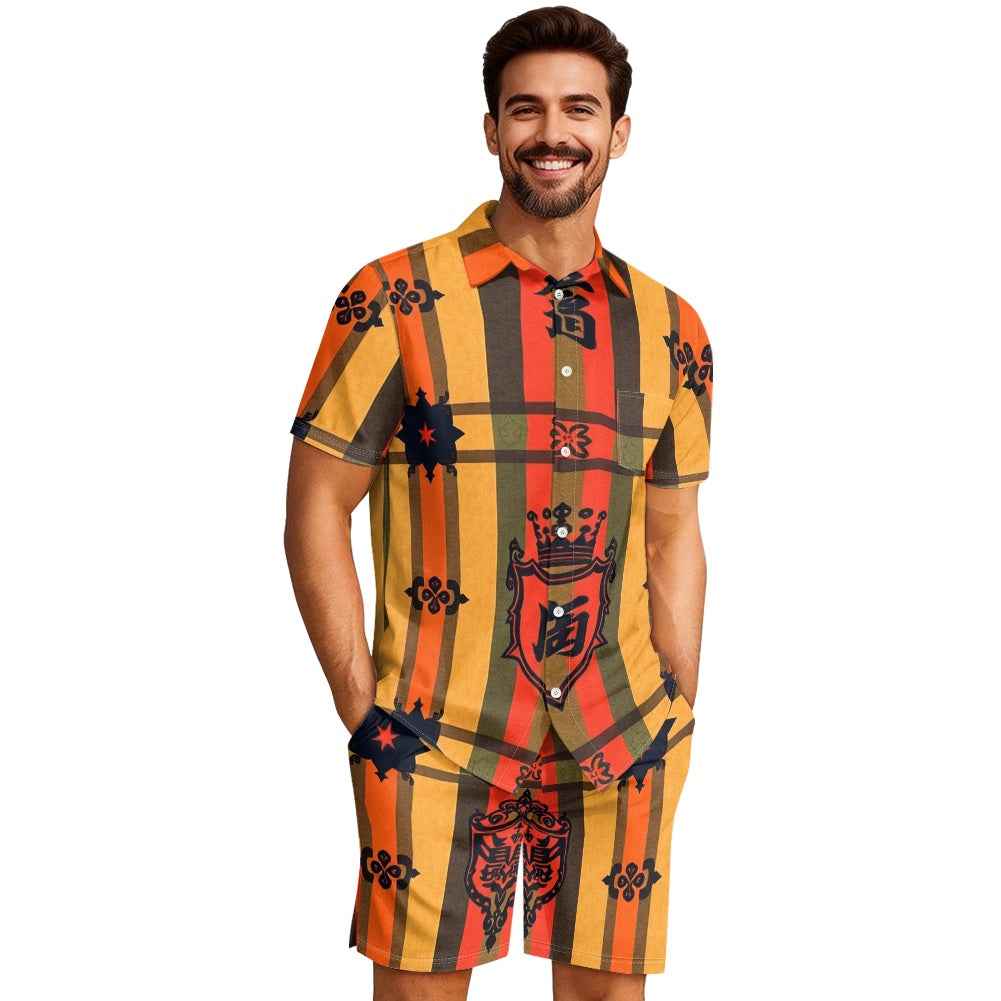 Men's Two Piece Set - Casual Shorts Outfit for Beach & Summer