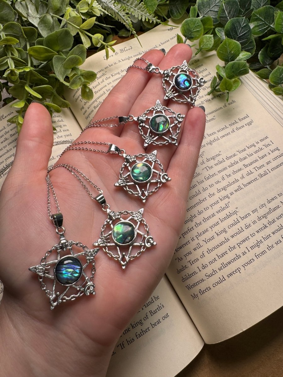 Abalone Shell Pentagram Necklace Adjustable