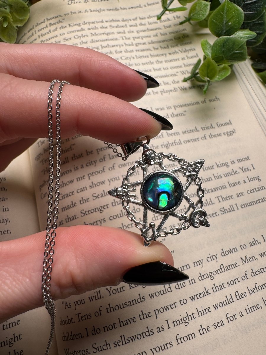 Abalone Shell Pentagram Necklace Adjustable