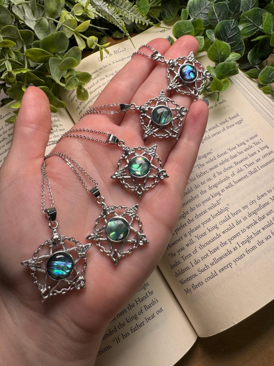 Abalone Shell Pentagram Necklace Adjustable