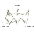 Abstract beige textured friendship figurine living room decor