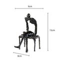 Abstract black & gold gymnast metal handicraft figure living room decor