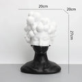 Abstract black & white woman figurine resin sculpture living room decor