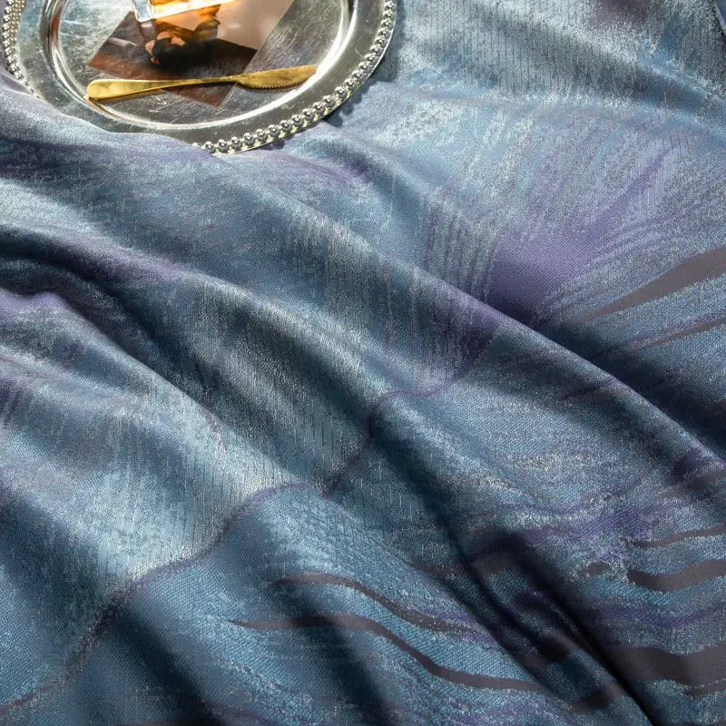 Abstract blue & gray 1500tc jacquard egyptian cotton bedding set bedroom