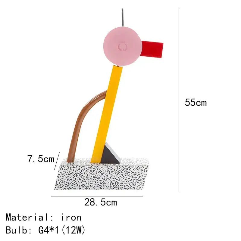 Abstract duck led table lamp colorful art deco bedroom light