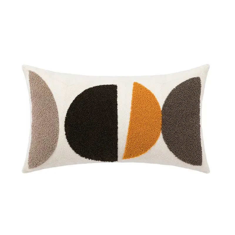 Abstract geometric earthy tone cushion cover living room decor