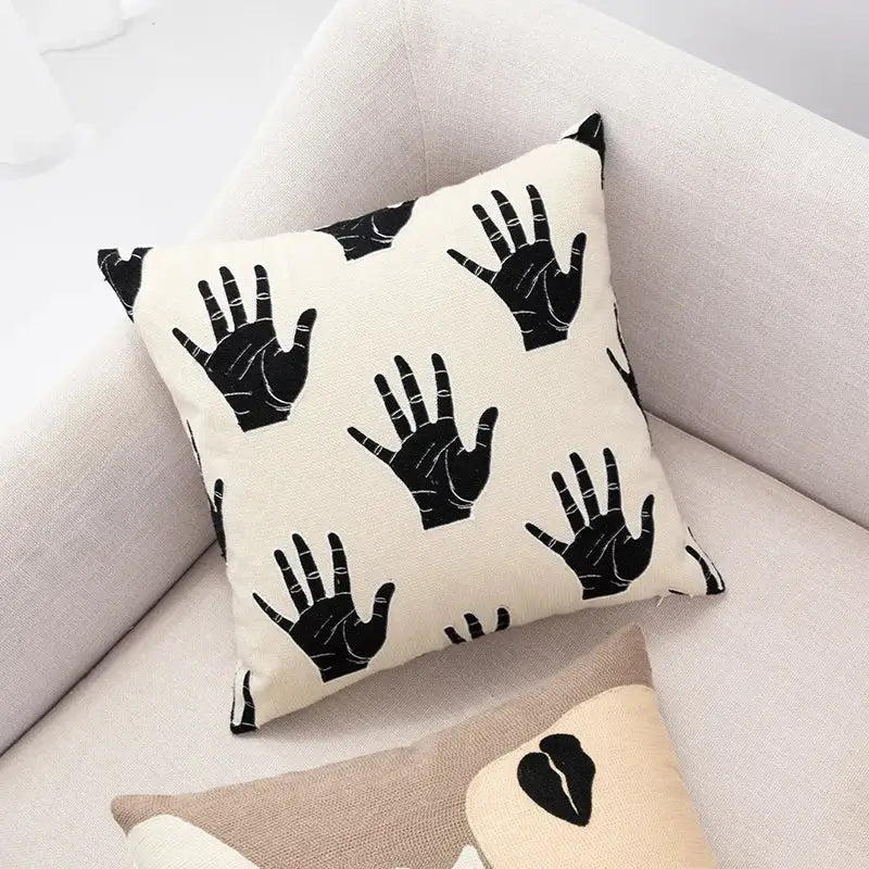 Abstract geometric earthy tone cushion cover living room decor