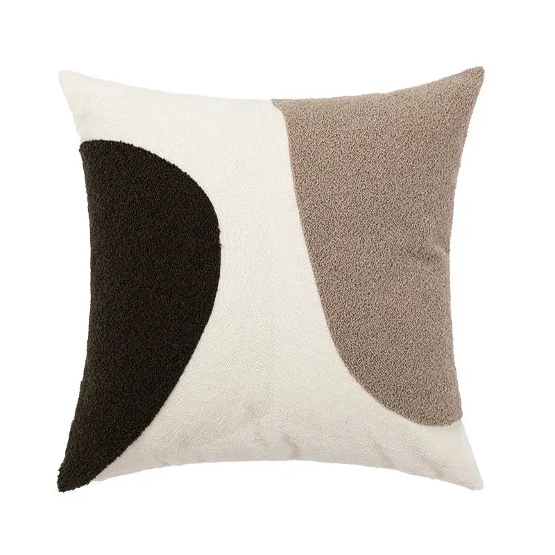 Abstract geometric earthy tone cushion cover living room decor