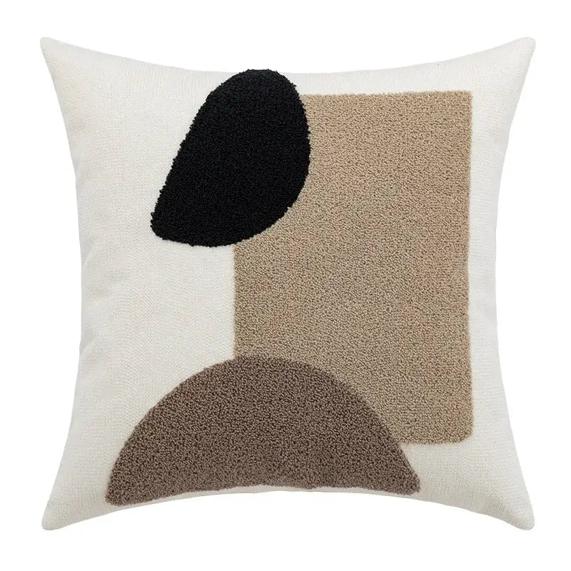 Abstract geometric earthy tone cushion cover living room decor