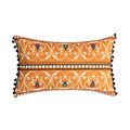 Abstract geometric printed cushion cover orange & blue living room