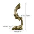 Abstract gold resin giraffe figurines living room decor ornament