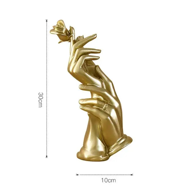 Abstract golden eagle resin statue living room decor