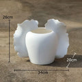 Abstract gray and orange butterfly wings vase bedroom ceramic decor