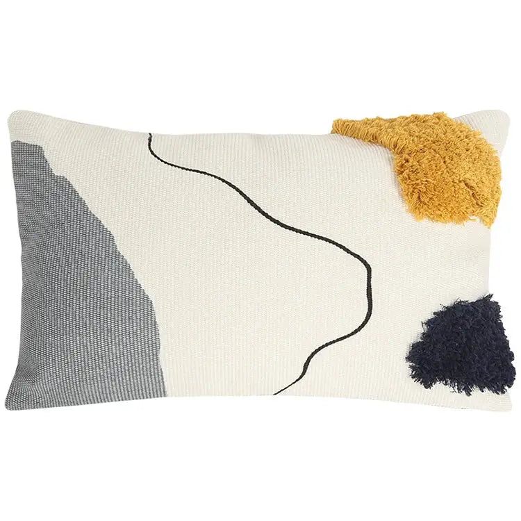 Abstract line colors cushion cover living room tufted pillow case
