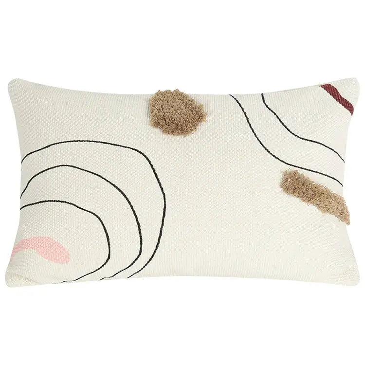 Abstract line colors cushion cover living room tufted pillow case