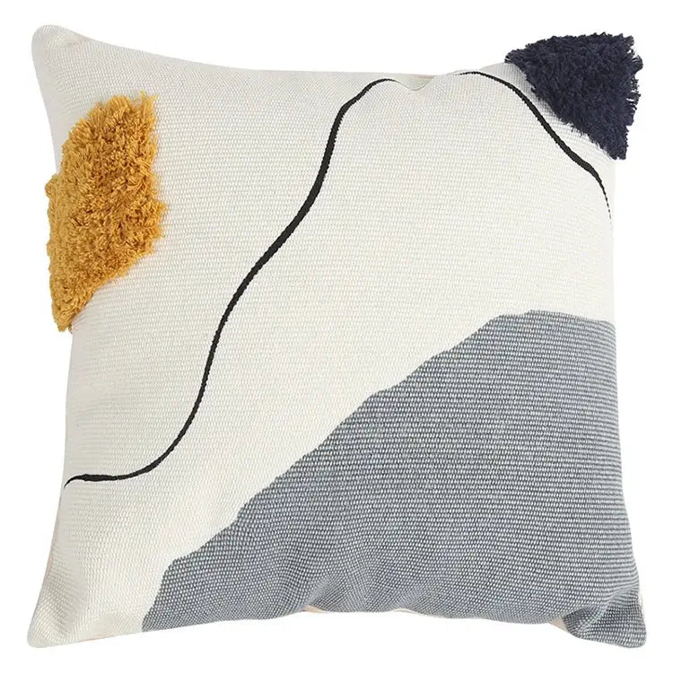 Abstract line colors cushion cover living room tufted pillow case