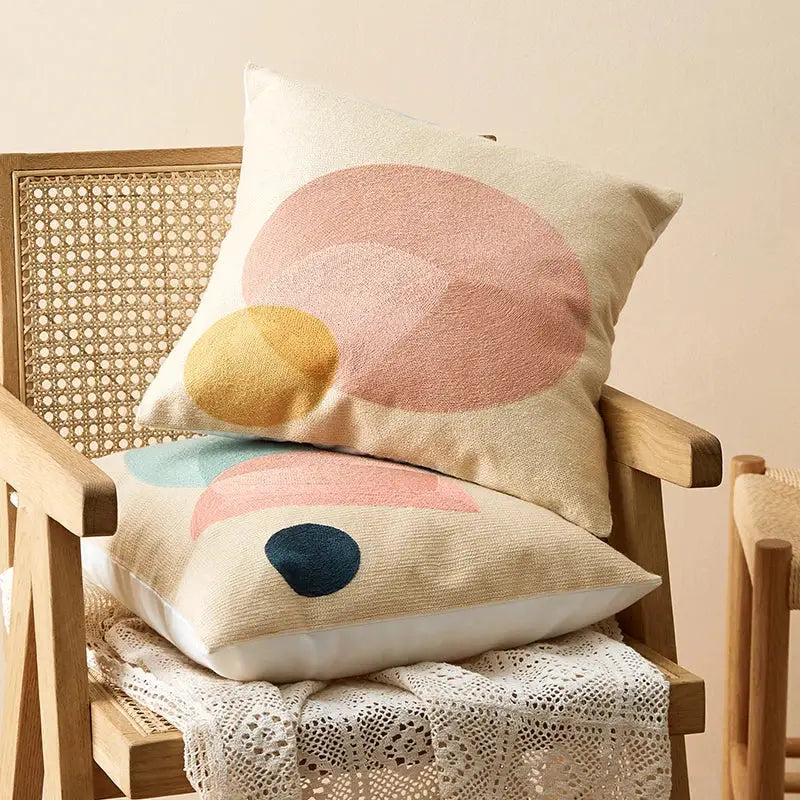 Abstract pastel geometric cushion cover living room throw pillow