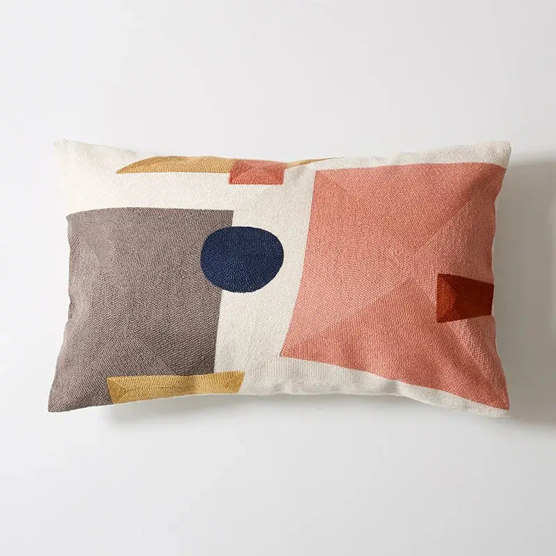 Abstract pastel geometric cushion cover living room throw pillow
