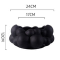 Abstract patchwork ceramic black & white cloud vase living room decor