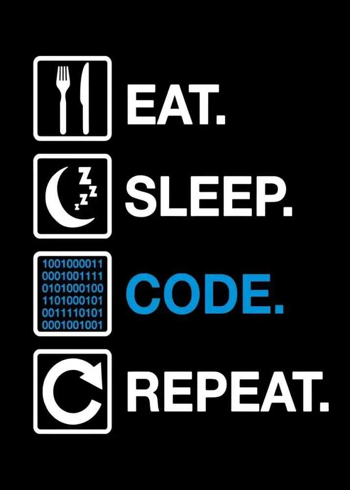 Abstract programmer gamer educational infographic canvas art bedroom