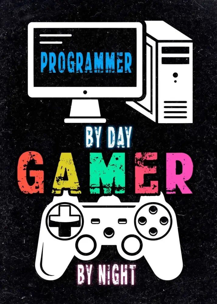 Abstract programmer gamer educational infographic canvas art bedroom