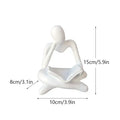 Abstract resin book figurines black & white office decor