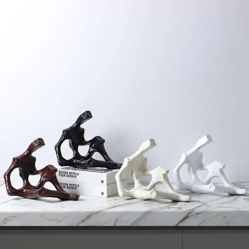 Abstract skeleton decor figure sculpture living room bookends