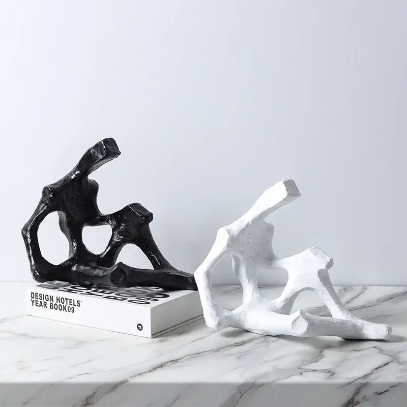 Abstract skeleton decor figure sculpture living room bookends