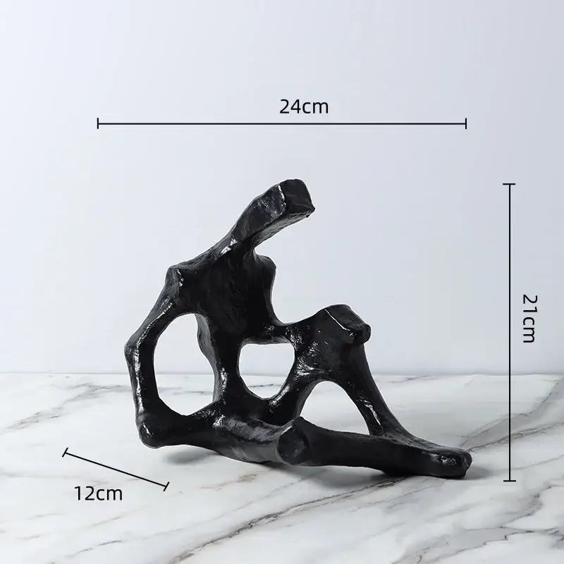 Abstract skeleton decor figure sculpture living room bookends